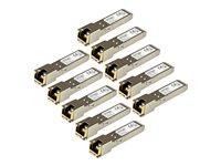 StarTech.com 10 Pack of HPE J8177C Compatible SFP Module, 1000BASE-T, SFP to RJ45 Cat6/Cat5e, 1GE Gigabit Ethernet SFP, RJ-45 (Copper) 100m, HPE 1810, 1820, 2530, Mini GBIC Transceiver - Lifetime Warranty (J8177C10PKST) - SFP (mini-GBIC) transceivermodul (tilsvarer: HP J8177C) - 1GbE - 1000Base-T - RJ-45 / SFP (mini-GBIC) - opp til 100 m (en pakke 10) - for HPE 1810, 1910, 20p 10/100/1000, 2610, 3500, 6200; HPE Aruba 2530, 5406; HPE ProCurve 5304 J8177C10PKST