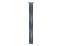 Apple - Forlengelse av klokkerem for smart armbåndsur - 49 mm, naturlig titanfinish - 130 - 250 mm - anchor blue - for Watch Hermès Series 9, SE 3, Series 10, Series 11, Series 8, Series 9, Ultra 2, Ultra 3 MGCE4ZM/A