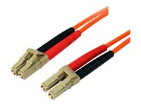 StarTech.com 10m Fiber Optic Cable - Multimode Duplex 50/125 - LSZH - LC/LC - OM2 - LC to LC Fiber Patch Cable - Koblingskabel - LC multimodus (hann) til LC multimodus (hann) - 10 m - fiberoptisk - dupleks - 50 / 125 mikroner - oransje - for P/N: GLCLHSMDSTTA, GLCSXMMDST, GLCSXMMDSTT, JD118BST, MASFP1GBSXST, SFP100BFXST 50FIBLCLC10