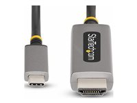 StarTech.com 10ft (3m) USB-C to HDMI Adapter Cable, 8K 60Hz, 4K 144Hz, HDR10, USB Type-C to HDMI 2.1 Video Converter Cable, USB-C DP Alt Mode/USB4/Thunderbolt 3/4 Compatible - USB-C Laptop to HDMI Monitor (136B-USBC-HDMI213M) - Adapterkabel - 24 pin USB-C hann til HDMI hann - 3 m - romgrå - 8K 60Hz støtte, 4K 144Hz støtte, aktiv 136B-USBC-HDMI213M
