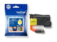 Brother LC521Y - Gul - original - pute pakke - blekkpatron - for Brother DCP-J1260W, DCP-J1310DW, DCP-J1313DW LC521Y