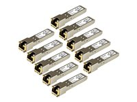 StarTech.com Cisco GLC-T Compatible SFP Module, 1000BASE-T, SFP to RJ45 Cat6/Cat5e, 1GE Gigabit Ethernet SFP, RJ-45 (Copper) 100m, Cisco Firepower, ASR920, IE2000, Mini GBIC Transceiver - Lifetime Warranty (GLCT10PKST) - SFP (mini-GBIC) transceivermodul (tilsvarer: Cisco GLC-T) - 1GbE - 1000Base-T - RJ-45 - opp til 100 m (en pakke 10) GLCT10PKST