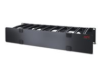 APC Horizontal Cable Manager Single-Sided with Cover - Rackkabelstyringspanel med deksel - svart - 2U - TAA-samsvar - for P/N: SMTL1000RMI2UC, SMX1000C, SMX1500RM2UC, SMX1500RM2UCNC, SMX750C, SMX750CNC AR8606