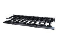 APC Horizontal Cable Manager Single-Sided with Cover - Rackkabelstyringspanel med deksel - svart - 1U - TAA-samsvar - for P/N: SCL500RMI1U, SMTL2K2RM2UCLNC, SMX1500RM2UCNC, SMX2KR2UX145, SMX3KR2UNCX145, SMX750CUS AR8612