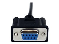 StarTech.com 1m Black DB9 RS232 Serial Null Modem Cable F/M - DB9 Male to Female - 9 pin Null Modem Cable - 1x DB9 (M), 1x DB9 (F), Black - Null modem-kabel - DB-9 (hunn) til DB-9 (hann) - 1 m - svart - for P/N: 1P3FPC-USB-SERIAL, ICUSB2321F, ICUSB2324, ICUSB2324I, ICUSB232PRO, ICUSB232V2 SCNM9FM1MBK