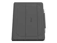 ZAGG Rugged Messenger - Tastatur og folioveske - bakgrunnsbelyst - Bluetooth - Nordisk - svart tastatur, svart boks - for Apple 10.2-inch iPad (7. generasjon, 8. generasjon, 9. generasjon) 103104689