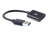 C2G USB C to USB Adapter - SuperSpeed USB Adapter - 5Gbps - F/M - USB-adapter - USB-C (hunn) reversibel til USB-type A (hann) - USB 3.0 - 15.2 cm - formstøpt - svart 54428