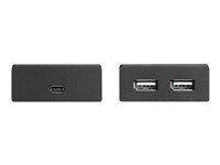 StarTech.com 4-Port USB 2.0 Extender - 165ft (50m) USB Over Cat5/Cat6 Extender - Compact USB 2.0 Over Ethernet Extender (USB2004EXTV) - USB-utvider - USB 2.0 - over CAT 5/6 - 4 porter - opp til 50 m - for P/N: SVA5N3NEUA USB2004EXTV