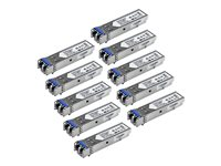 StarTech.com Cisco GLC-LH-SMD Compatible SFP Module, 1000BASE-LX/LH, 1GbE Single Mode (SMF) Fiber SMF Optic Transceiver, 1GE Gigabit Ethernet, LC Connector, 10km 1310nm, Firepower, ASR920 (GLCLHSMD10ST) - SFP (mini-GBIC) transceivermodul (tilsvarer: Cisco GLC-LH-SMD) - 1GbE - 1000Base-LX, 1000Base-LH - LC - opp til 10 km - 1310 nm (en pakke 10) GLCLHSMD10ST