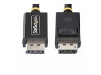 StarTech.com 2m DisplayPort 2.1 Cable, VESA-Certified, DP40 DP 2.1 Cable - DisplayPort-kabel - DisplayPort (hann) låst til DisplayPort (hann) låst - DisplayPort 2.1 - 2 m - passiv, 8K 60Hz støtte, 4K 144Hz støtte, 1440p støtte 240 Hz, up to 40 Gbps data transfer rate, UHBR10, HDR-støtte - svart DP21-2M-DP40-CABLE