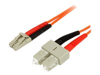 StarTech.com 1m Fiber Optic Cable - Multimode Duplex 62.5/125 - LSZH - LC/SC - OM1 - LC to SC Fiber Patch Cable (FIBLCSC1) - Nettverkskabel - LC multimodus (hann) til SC flermodus (hann) - 1 m - fiberoptisk - dupleks - 62,5 / 125 mikroner FIBLCSC1
