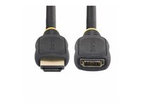 StarTech.com 18in HDMI 2.0 Extension Cable, 4K 60Hz, M/F - High Speed - HDMI-forlengelseskabel - HDMI hann til HDMI hunn - 50 cm - skjermet - svart - passiv, 4K 60Hz støtte HD2MF18INL