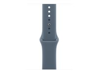 Apple - Bånd for smart armbåndsur - 46mm - M/L (passer håndledd på 160 - 210 mm) - anchor blue - for Watch Hermès Series 9, SE 3, Series 10, Series 11, Series 8, Series 9, Ultra 2, Ultra 3 MFGY4ZM/A