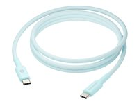 dbramante1928 re-charge - USB-kabel - USB-C (hann) til USB-C (hann) - 1.5 m - flettet kabel, USB-C Power Delivery (60W) - blå CB20CCBL7210