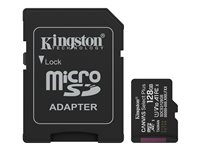 Kingston Canvas Select Plus - Flashminnekort (microSDXC til SD-adapter inkludert) - 128 GB - A1 / Video Class V10 / UHS-I U1 / Class10 - microSDXC UHS-I SDCS3/128GB