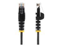 StarTech.com 50cm Slim LSZH CAT6 Ethernet Cable, 10 Gigabit Snagless RJ45 100W PoE Patch Cord, CAT 6 10GbE UTP Network Cable w/Strain Relief, Black, Fluke Tested/ETL/Low Smoke Zero Halogen - Category 6 - 28AWG (N6PAT50CMBKS) - Koblingskabel - RJ-45 (hann) til RJ-45 (hann) - 50 cm - CAT 6 - uten hindringer - svart N6PAT50CMBKS