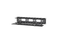 APC Horizontal Cable Manager Single-Sided with Cover - Rack-kabelføringssett - svart - 2U - 19" - TAA-samsvar - for P/N: SCL500RM1U, SMTL2K2RM2UCL, SMTL2K2RM2UCLNC, SMTL3KRM2UCL, SMTL3KRM2UCLNC AR8600A