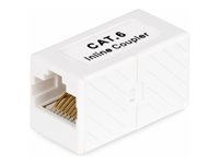 StarTech.com RJ45 Coupler 5-Pack, Inline Cat6 Coupler, Female to Female (F/F) T568 Connector, Unshielded Ethernet Cable Extension - 5 Pack (IN-CAT6-COUPLER-U5) - Nettverkkopler - RJ-45 (hunn) til RJ-45 (hunn) - uskjermet - CAT 5/5e/6 - passiv - hvit (en pakke 5) IN-CAT6-COUPLER-U5