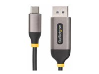 StarTech.com 10ft (3m) USB-C to DisplayPort Adapter Cable, 8K 60Hz - Adapterkabel - USB-C (hann) til DisplayPort (hann) låst - USB4 / Thunderbolt 3 / Thunderbolt 4 / DisplayPort 1.4 - 3 m - 8K 60Hz støtte, 4K 144Hz støtte - grå, svart 142-USBC-DP-8K-10F