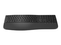HP 685 - Tastatur - dual modus, 3-sone layout, flere enheter, 23 programmerbare taster, OS automatisk deteksjon, lav profil tastereeise - 100% - full size - trådløs - 2.4 GHz - Pan Nordic - svart - reklame 8T6L9UT#UUW
