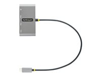 StarTech.com 3-Port USB-C Hub with Ethernet, 3x USB-A Ports, Gigabit Ethernet, USB 3.0 5Gbps, Bus-Powered, USB Type-C Hub w/ GbE and 1ft/30cm Long Cable, Portable USB-C to USB-A Laptop Hub - USB Expansion Hub (HB30C3A1GEA2) - Hub - 3 x SuperSpeed USB 3.0 + 1 x 10/100/1000 - stasjonær HB30C3A1GEA2