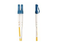 StarTech.com 1m (3ft) LC to SC (UPC) OS2 Single Mode Duplex Fiber Optic Cable, 9/125µm, Laser Optimized, 10G, Bend Insensitive, Low Insertion Loss - LSZH Fiber Patch Cord (SMLCSC-OS2-1M) - Koblingskabel - LC/UPC-enkeltmodus (hann) til SC/UPC-enkeltmodus (hann) - 1 m - 2 mm - fiberoptisk - dupleks - 9 / 125 micron - OS1/OS2 - halogenfri, passiv - gul SMLCSC-OS2-1M