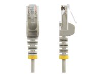 StarTech.com 50cm Slim LSZH CAT6 Ethernet Cable, 10 Gigabit Snagless RJ45 100W PoE Patch Cord, CAT 6 10GbE UTP Network Cable w/Strain Relief, Grey, Fluke Tested/ETL, Low Smoke Zero Halogen - Category 6 - 28AWG (N6PAT50CMGRS) - Koblingskabel - RJ-45 (hann) til RJ-45 (hann) - 50 cm - CAT 6 - uten hindringer - grå N6PAT50CMGRS