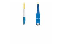 StarTech.com 2m (6.6ft) LC to SC (UPC) OS2 Single Mode Simplex Fiber Optic Cable, 9/125µm, Laser Optimized, 40G/100G, Bend Insensitive, Low Insertion Loss - LSZH Fiber Patch Cord (SPSMLCSC-OS2-2M) - Koblingskabel - LC/UPC-enkeltmodus (hann) til SC/UPC-enkeltmodus (hann) - 2 m - 2 mm - fiberoptisk - simpleks - 9 / 125 micron - OS1/OS2 - halogenfri, toretnings, passiv - gul SPSMLCSC-OS2-2M