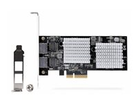StarTech.com 2-Port 10Gbps PCIe Network Adapter Card, Network Card for PCs/Servers, Full-Height/Low-Profile PCIe Ethernet Card w/Jumbo Frames, NIC/LAN Interface Card - Marvell AQC113CS Chipset, PXE Boot (ST10GSPEXNDP2) - Nettverksadapter - PCIe 3.0 x4 lav profil - 10 Gigabit Ethernet x 2 - svart ST10GSPEXNDP2