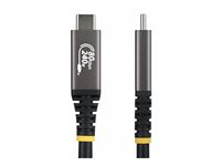 StarTech.com - USB-kabel - 24 pin USB-C (hann) til 24 pin USB-C (hann) - USB4 / Thunderbolt / DisplayPort 2.1 - 1.01 m - 4K 120 Hz støtte, 8K 60Hz støtte, utvidet effektområde (EPR), støtte for Power Delivery 3,1 - svart CC1M80GUSB4CABLE
