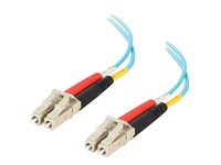C2G LC-LC 10Gb 50/125 OM3 Duplex Multimode PVC Fiber Optic Cable (LSZH) - Nettverkskabel - LC multimodus (hann) til LC multimodus (hann) - 1 m - 1 m - fiberoptisk - dupleks - 50 / 125 mikroner - OM3 - halogenfri - akvamarin 85549